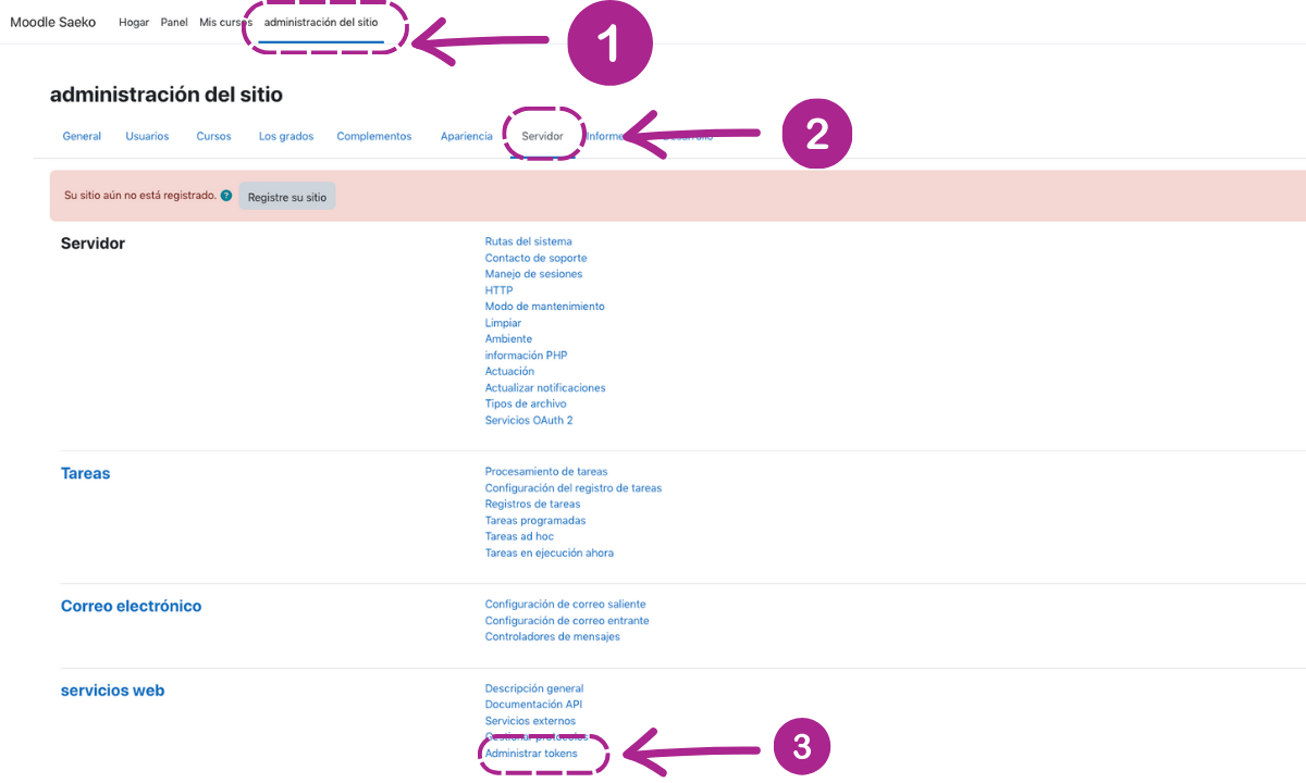 Moodle tokens 